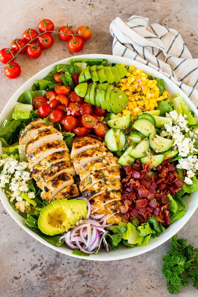 Protein Packed Grilled Chicken and Grilled Steak Salad