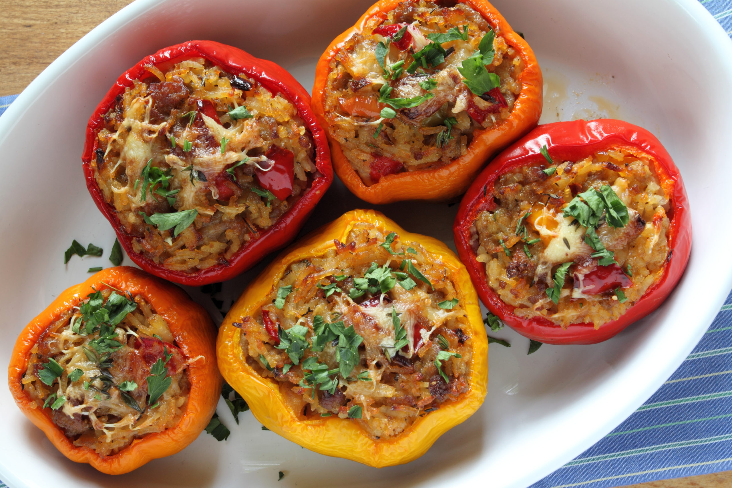 Sunday Night Satisfying Sausage Stuffed Pepper Rings