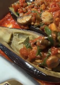 stuffed eggplant boat